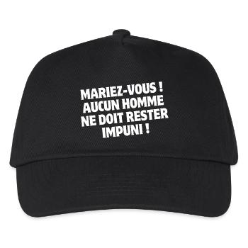 mariage, mariage humour, se marier - Casquette de baseball Enfant - noir - Devant
