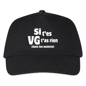 vegan, vegetarisch, veganer Humor - Kinder Basecap - Schwarz - Vorne