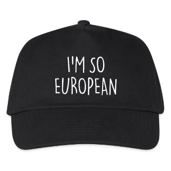 I'M SO EUROPEAN Europa - Kinder Basecap - Schwarz - Vorne