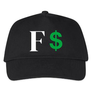 Letter f dollar - Kids’ Baseball Cap - black - Front