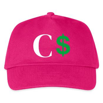 Buchstabe c Dollar - Kinder Basecap - Fuchsia - Vorne