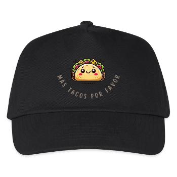 Más Tacos Por Favor – Funny Taco Shirt - Kids’ Baseball Cap - black - Front