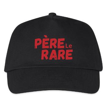Papa perle rare - idée cadeau papa - Casquette de baseball Enfant - noir - Devant