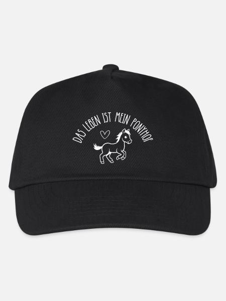 Life is my pony farm - Kids’ Baseball Cap - black