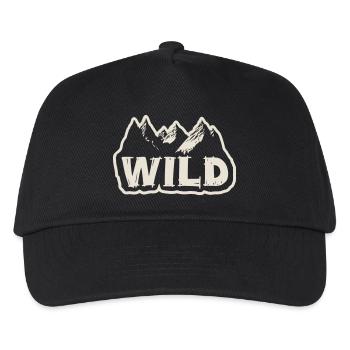 In die Wildnis [Weiß] - Kinder Basecap - Schwarz - Vorne