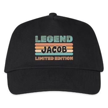 Jacob comme prénom - Casquette de baseball Enfant - noir - Devant