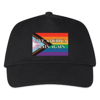 Give America Brain Again Progress Pride Flag - Kinder Basecap - Schwarz - Vorne