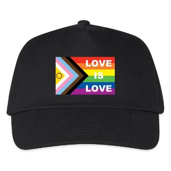 LOVE IS LOVE - Kinder Basecap - Schwarz - Vorne