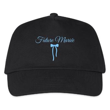 Bride-to-be Blue Bow - Kids’ Baseball Cap - black - Front