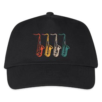 Sax saxophone saxophone - Kids’ Baseball Cap - black - Front