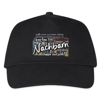 Les meilleurs voisins, fête de quartier. Allemand - Casquette de baseball Enfant - noir - Devant