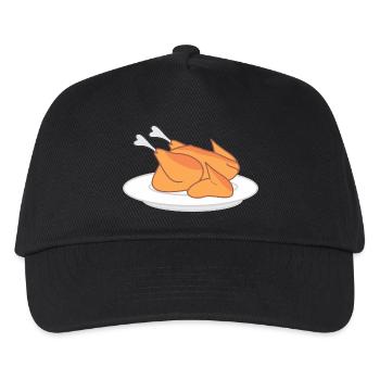 Whole chicken on a plate – for chicken lovers - Kids’ Baseball Cap - black - Front