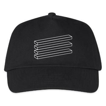 Optical Illusion Geometry Minimalist Puzzle - Kids’ Baseball Cap - black - Front
