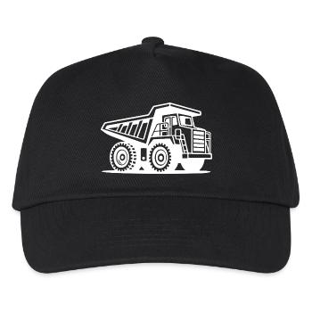 Silhouette des industriellen Bergbau-Lkw - Kinder Basecap - Schwarz - Vorne