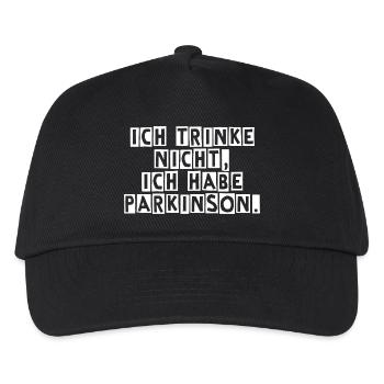 Ich trinke nicht, ich habe Parkinson. - Kinder Basecap - Schwarz - Vorne
