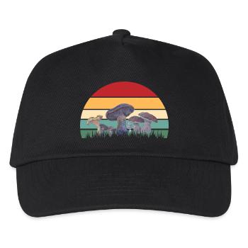 Mycological Sunset Pattern - Kids’ Baseball Cap - black - Front