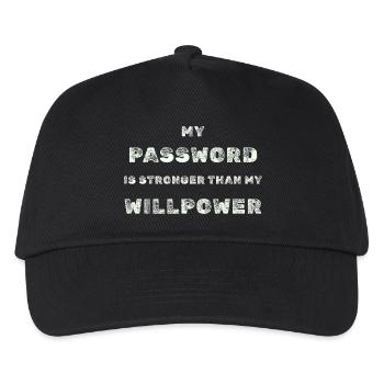Starkes Passwort – IT Humor Tee - Kinder Basecap - Schwarz - Vorne