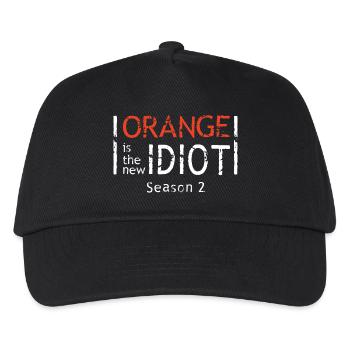 Motif de texte orange dentelé - Casquette de baseball Enfant - noir - Devant