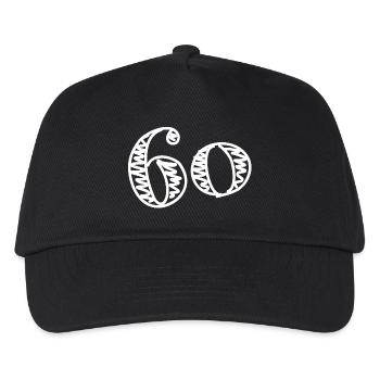 60. 60 ANS. 60e ANNIVERSAIRE. ANNIVERSAIRE 60 ANS. - Casquette de baseball Enfant - noir - Devant
