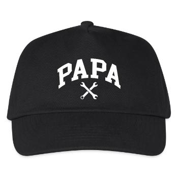 Dad with wrench - Kids’ Baseball Cap - black - Front