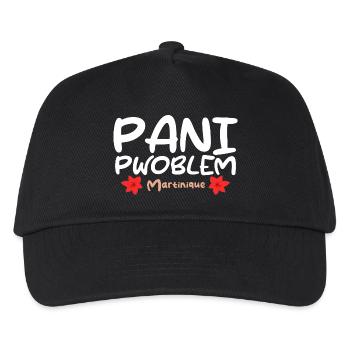 Pani Pwoblem Martinique Antillen Kreolischer Humor - Kinder Basecap - Schwarz - Vorne