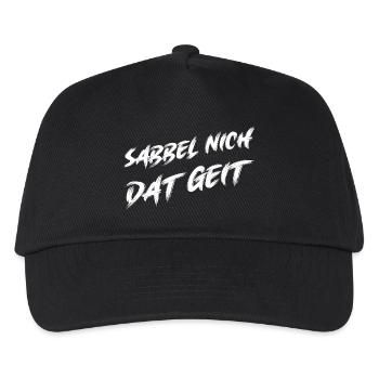 Sabbel nich dat geit lustiges Mundart Design - Kinder Basecap - Schwarz - Vorne