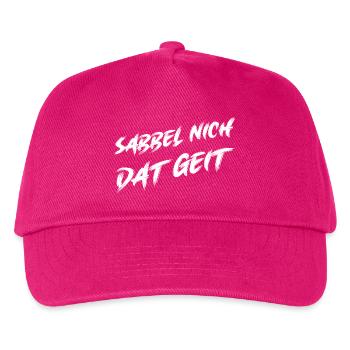 Sabbel nich dat geit lustiges Mundart Design - Kinder Basecap - Fuchsia - Vorne