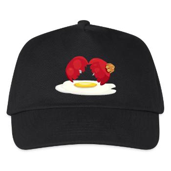 Weihnachtskugel zerbrochenes Ei - Kinder Basecap - Schwarz - Vorne