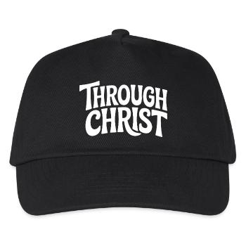 Trough Christ Jesus Christen Glaube - Kinder Basecap - Schwarz - Vorne