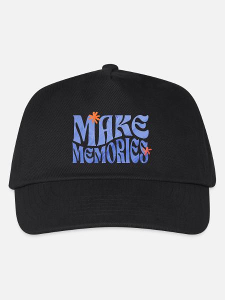 Make Memories Spruchshirt Inspiration - Kinder Basecap - Schwarz