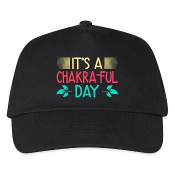 Yoga It ́s A Chakra-ful Day Funny Yoga - Kids’ Baseball Cap - black - Front