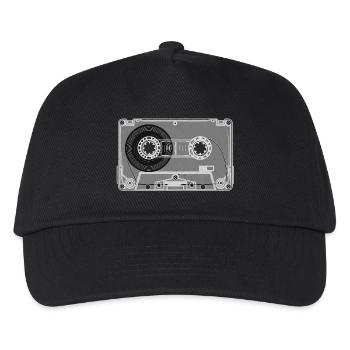 Cassette Retro Print - Casquette de baseball Enfant - noir - Devant