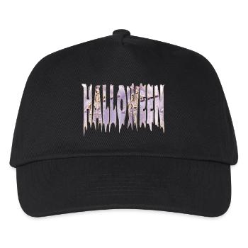 Icy Halloween Lettering Skeleton Gothic - Kids’ Baseball Cap - black - Front