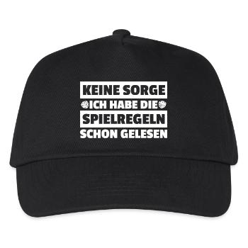 Spielregeln gelesen Gesellschaftsspiel Brettspiel - Kinder Basecap - Schwarz - Vorne