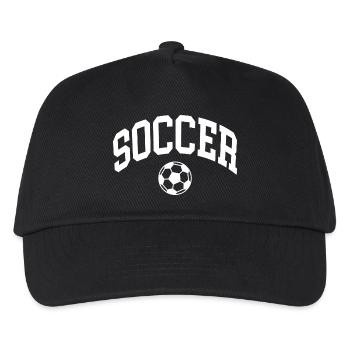 Soccer - Kinder Basecap - Schwarz - Vorne