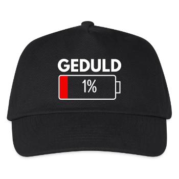 Patience 1% Funny Sayings Sarcasm Irony  - Kinder Basecap - Schwarz - Vorne