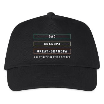 Grandpa Grandson Grandpa Grandpa Grandpa - Kids’ Baseball Cap - black - Front