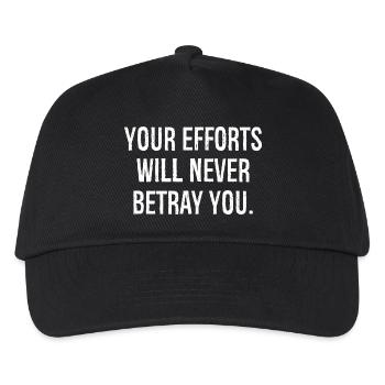 your efforts will never betray you funny - Kids’ Baseball Cap - black - Front