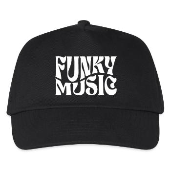 Funky Musique Monochrome audacieux - Casquette de baseball Enfant - noir - Devant