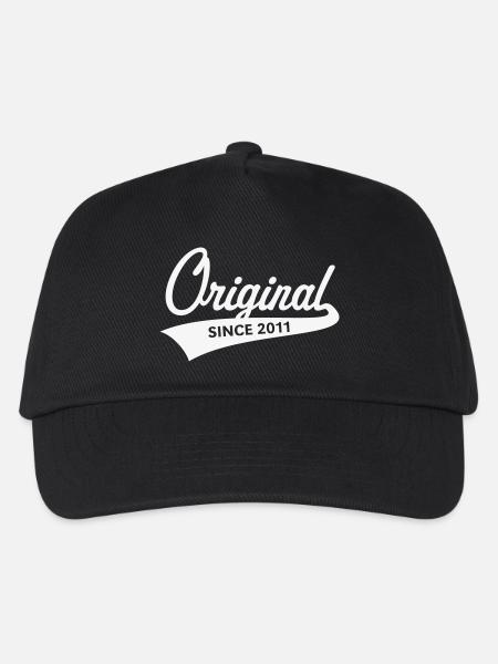 Original Since 2011 (Geburtsjahr, Geburtstag / W) - Kinder Basecap - Schwarz
