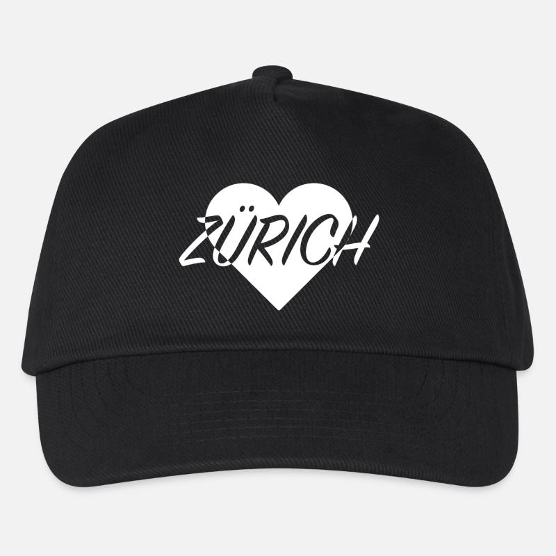 I LOVE ZÜRICH Herzmuster - Kinder Basecap - Schwarz