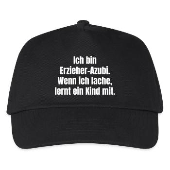I'm an educator trainee: Laughter teaches children - Kids’ Baseball Cap - black - Front