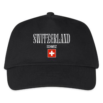 Schweizer Herkunft, ich liebe die Schweiz - Kinder Basecap - Schwarz - Vorne