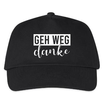 Geh weg danke - Kinder Basecap - Schwarz - Vorne