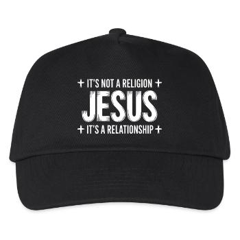 Keine Religion, sondern eine Beziehung - Kinder Basecap - Schwarz - Vorne