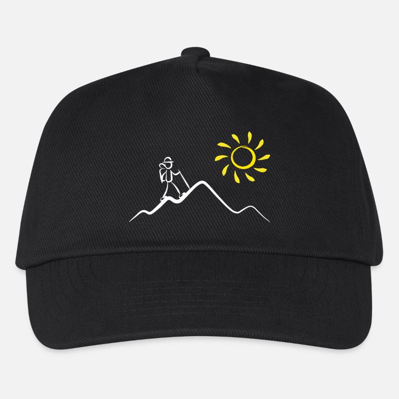 Bergwanderer in der Sonne - Kinder Basecap - Schwarz
