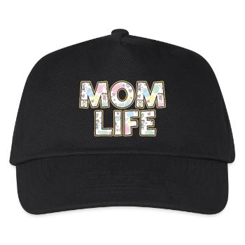Mom Life Pastel Hearts Scribble - Kids’ Baseball Cap - black - Front
