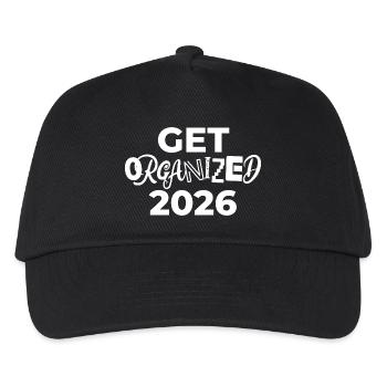 Get organized | New Year's resolutions 2026 - Kids’ Baseball Cap - black - Front