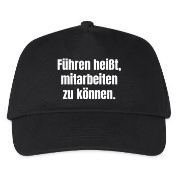 Leading means being able to cooperate - Kids’ Baseball Cap - black - Front