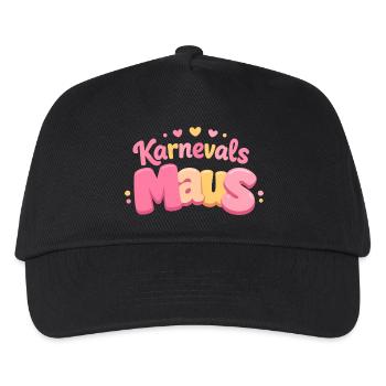 Karnevalsmaus Kölsche Mädsche – Karneval Köln - Kinder Basecap - Schwarz - Vorne